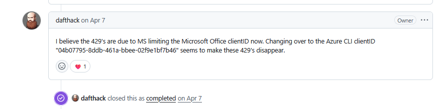 screenshot Comment Github-dafthack